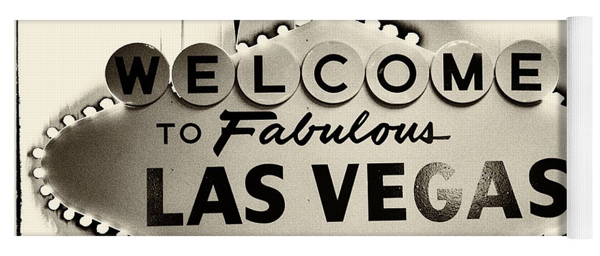 Las Vegas Yoga Mat featuring the photograph Welcome to Fabulous Las Vegas Nevada by Leslie Leda