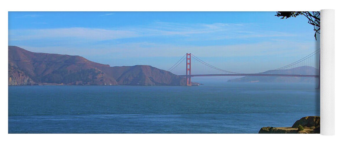 Welcome To The Golden Gate Yoga Mat featuring the photograph Welcome to the Golden Gate by Bonnie Follett