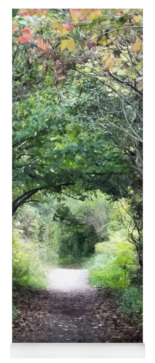 Path Yoga Mat featuring the photograph Welcome to the Wooded Path by Vic Ritchey