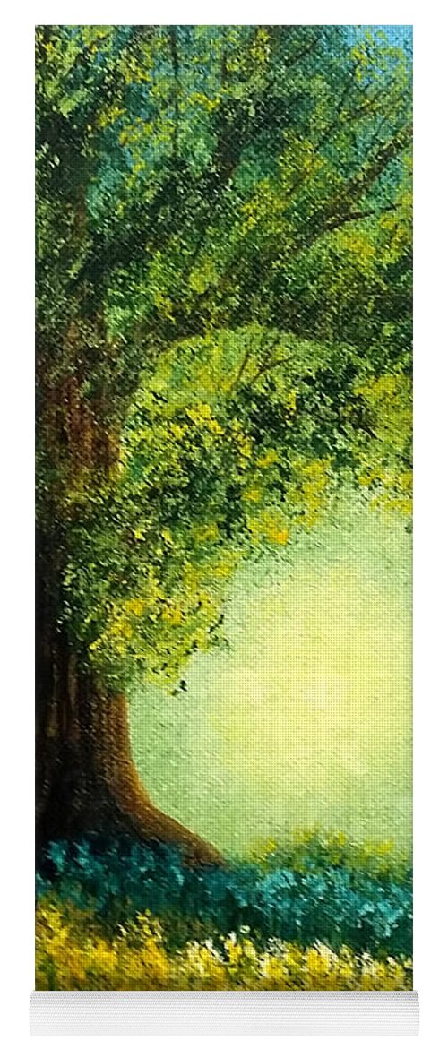 Welcoming Yoga Mat featuring the painting Welcoming the Light by Sarah Irland