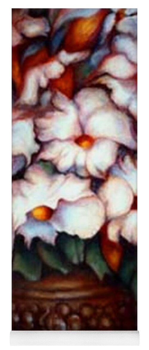 Flower Artwork Yoga Mat featuring the painting Western Flowers by Jordana Sands