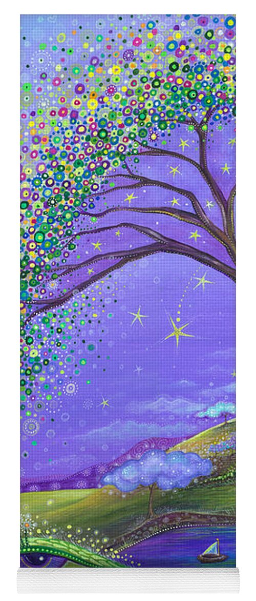 Dreamscape Yoga Mat featuring the painting What a Wonderful World by Tanielle Childers
