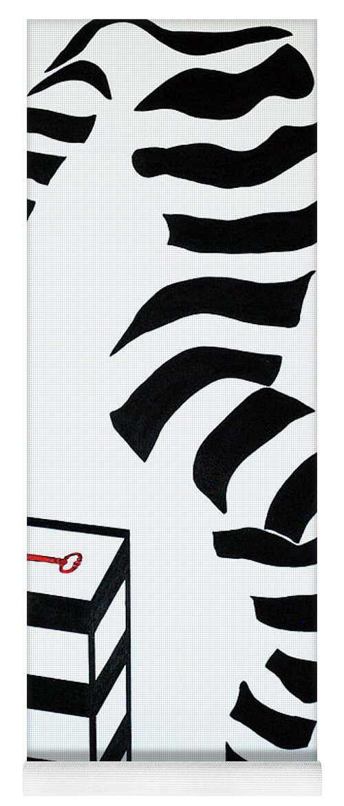 Black And White Yoga Mat featuring the painting What Are You Waiting For? by Sonali Kukreja