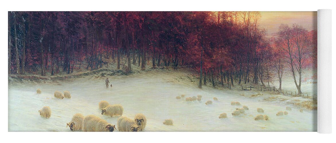 Forest Yoga Mat featuring the painting When the West with Evening Glows by Joseph Farquharson