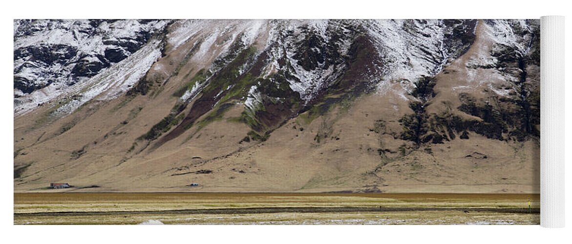 Iceland Yoga Mat featuring the photograph White Icelandic Horse by Brian Kamprath