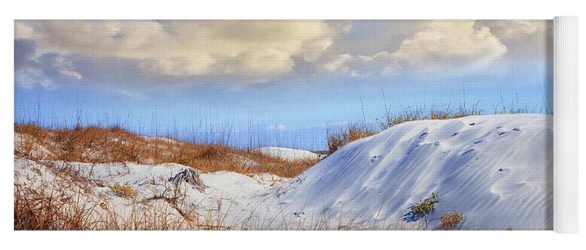 Clouds Yoga Mat featuring the photograph Wild Sand Dunes by Debra and Dave Vanderlaan