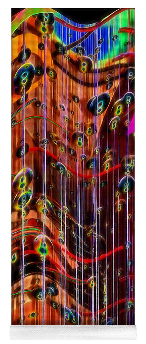 Abstract Yoga Mat featuring the photograph Wild Wind Chimes by Sue Melvin