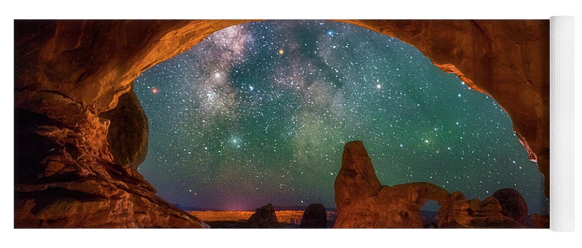 Night Sky Yoga Mat featuring the photograph Window to the Heavens by Darren White
