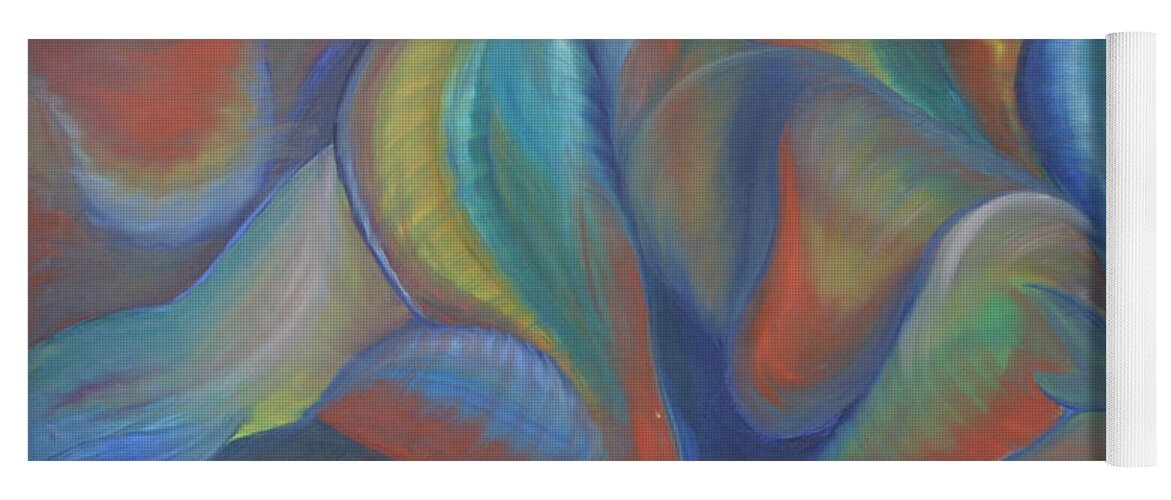Figure Yoga Mat featuring the painting Winds of Change Prevail by Trina Teele