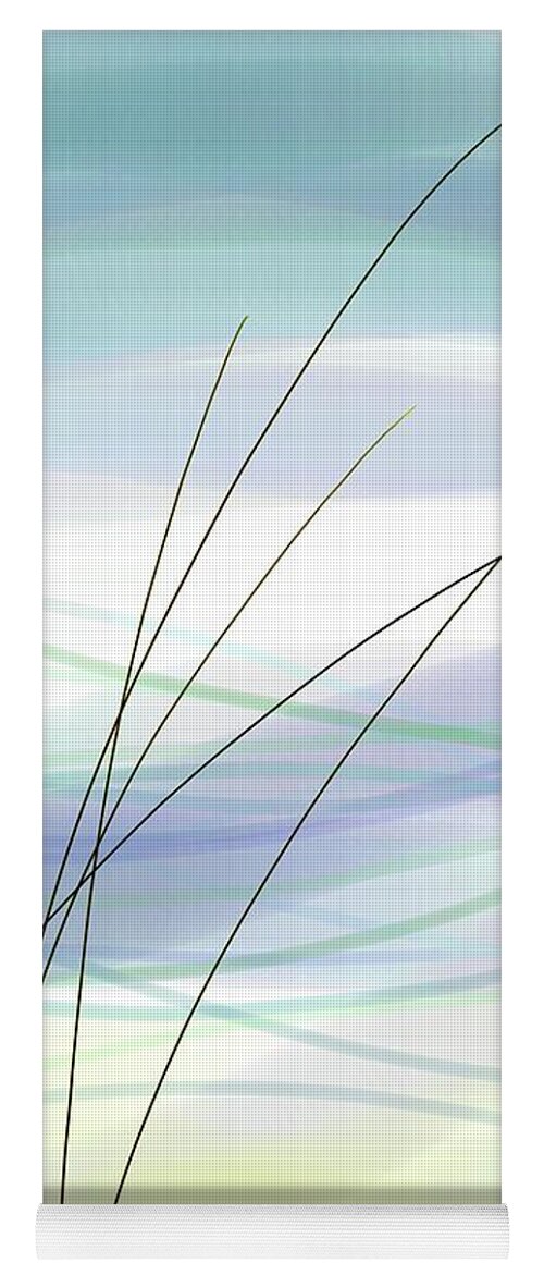 Abstract Yoga Mat featuring the digital art Windswept by Gina Harrison