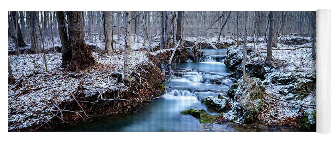 Landscape Yoga Mat featuring the photograph Winter Creek by Michael Scott