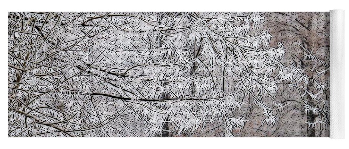 Winter Fantasy Tree Trees Forest Photo Photograph Photographic A An The Craig Walters Art Artist Artistic Ice Snow Hoarfrost Yoga Mat featuring the digital art Winter Fantasy by Craig Walters