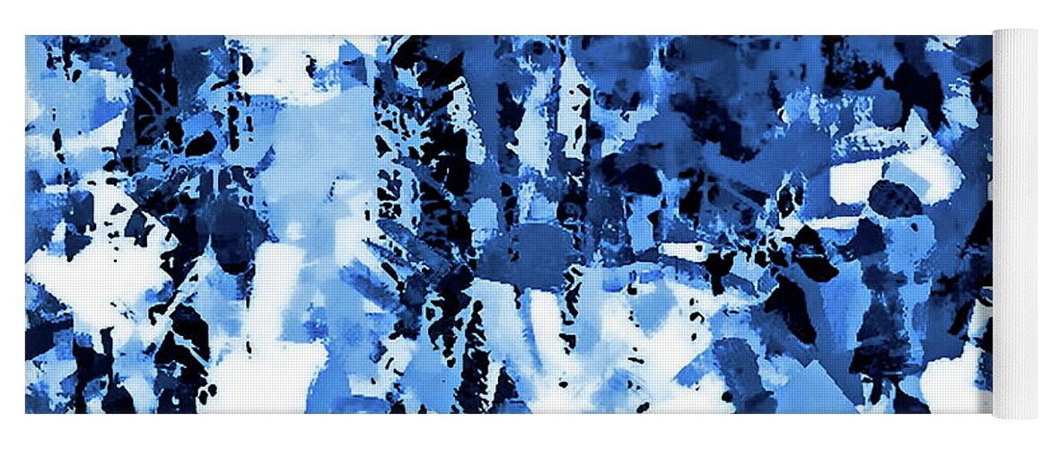 Digital Clone Painting Yoga Mat featuring the painting Winter Forest by Tim Richards