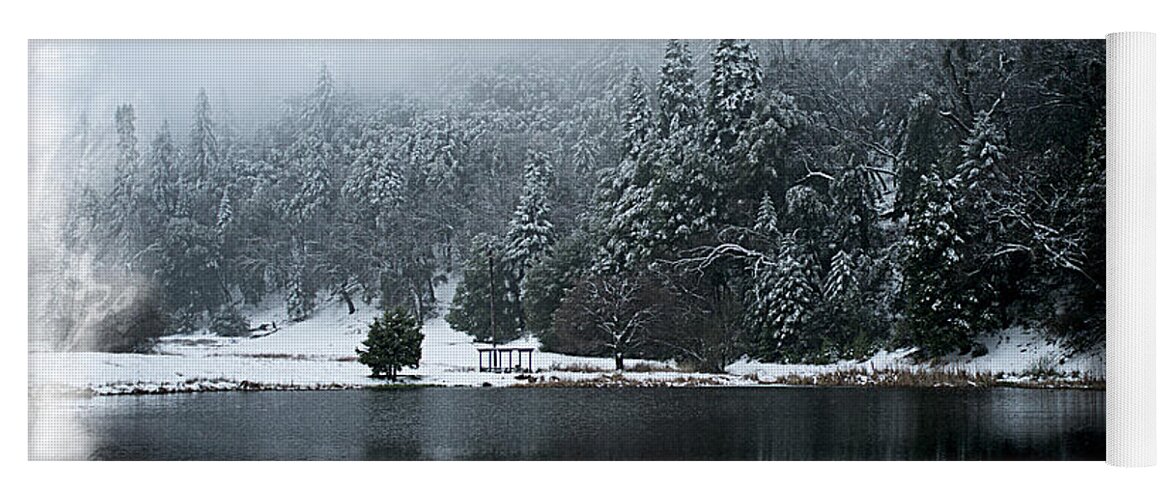 Doane Yoga Mat featuring the photograph Winter Lake by Hugh Smith