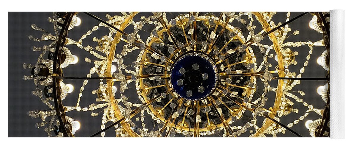 Chandelier Yoga Mat featuring the photograph Winter Palace 2 by Annette Hadley