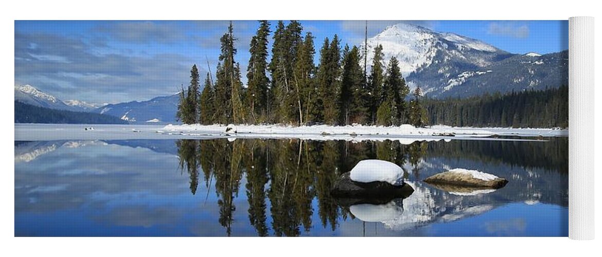Winters Mirror Yoga Mat featuring the photograph Winters mirror by Lynn Hopwood