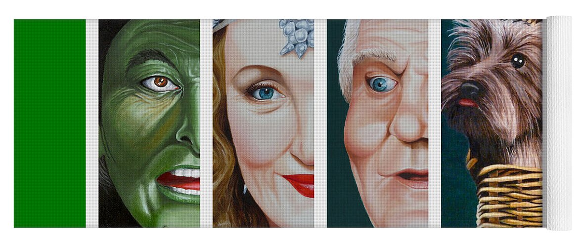 Wizard Of Oz Yoga Mat featuring the painting Wizard of Oz Set Two by Vic Ritchey