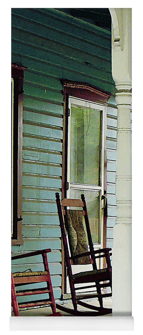 Wooden Rocking Chairs On Porch Yoga Mat For Sale By Susan Savad
