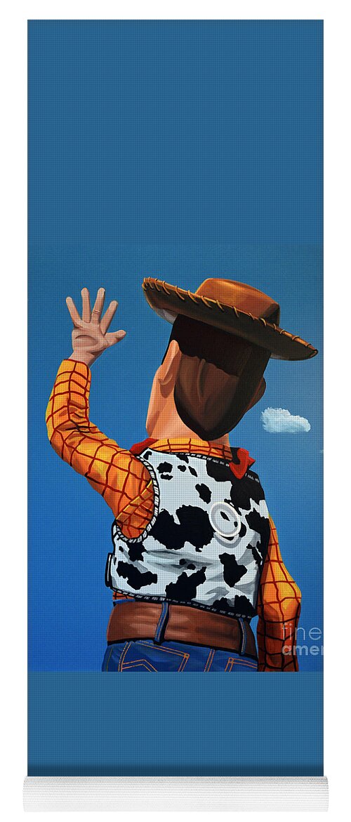 Toy Story Yoga Mat featuring the painting Woody of Toy Story by Paul Meijering