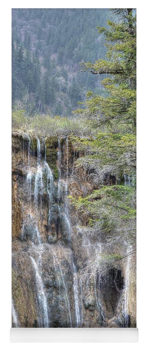 Waterfall Yoga Mat featuring the photograph World of Waterfalls China by Bill Hamilton
