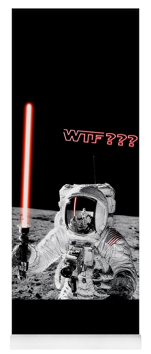 Wtf Yoga Mat featuring the photograph WTF? Alan Bean Finds Lightsaber on the Moon by Weston Westmoreland