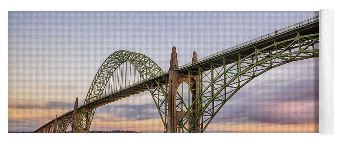 Oregon Yoga Mat featuring the photograph Yaquina Bay bridge by Paul Quinn