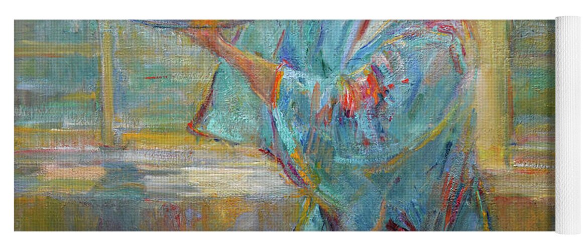 #impressionistartist Yoga Mat featuring the painting Yellow Bird by Diane Leonard