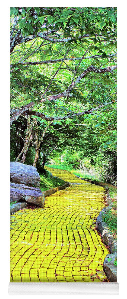 Oz Yoga Mat featuring the photograph Yellow Brick Road by Dominic Piperata