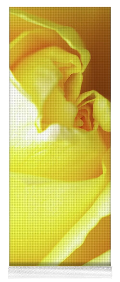 Macro Yoga Mat featuring the photograph Yellow Rose of Texas by Stephen Melia