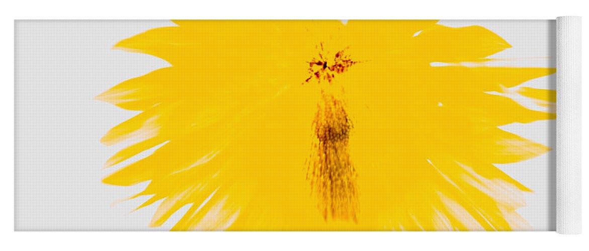 Abstract Yoga Mat featuring the photograph Yellow Splodge by Roy Pedersen