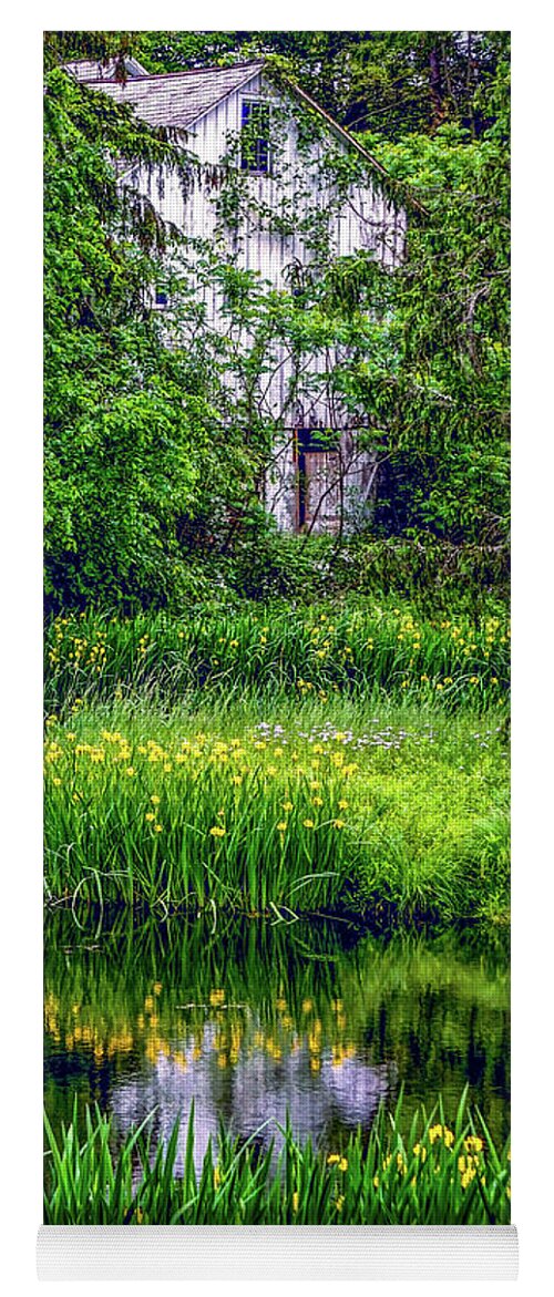  Yoga Mat featuring the photograph Yellow water iris by Kendall McKernon