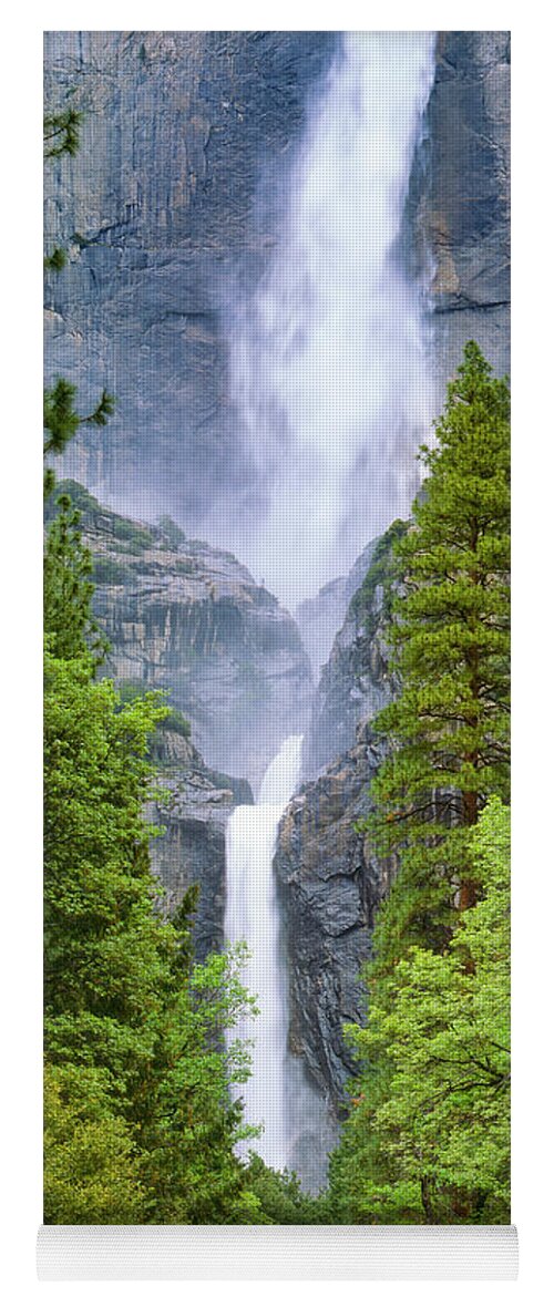 Mark Miller Photos Yoga Mat featuring the photograph Yosemite Falls Through the Trees by Mark Miller