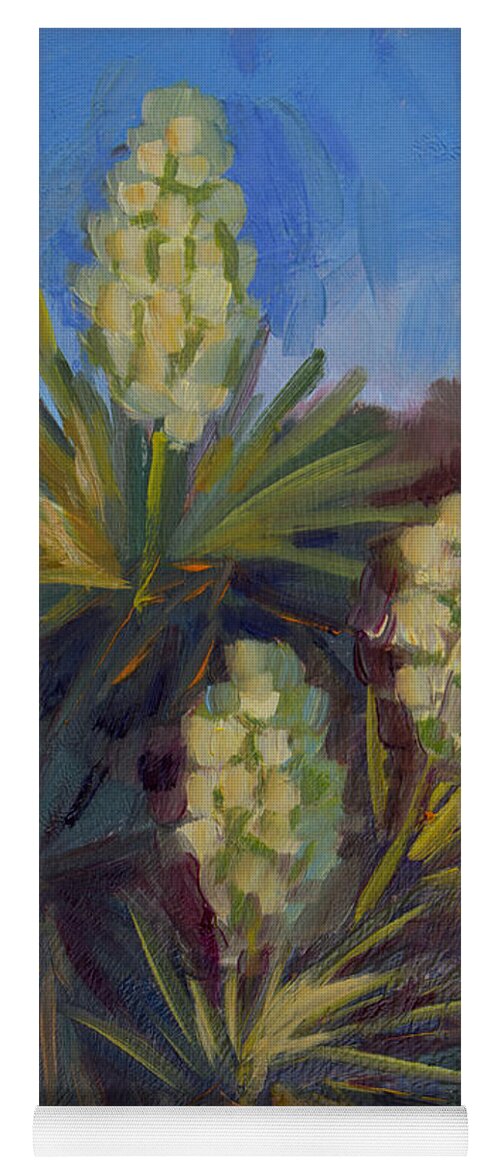 Joshua Tree Yoga Mat featuring the painting Yucca at Joshua Tree by Diane McClary