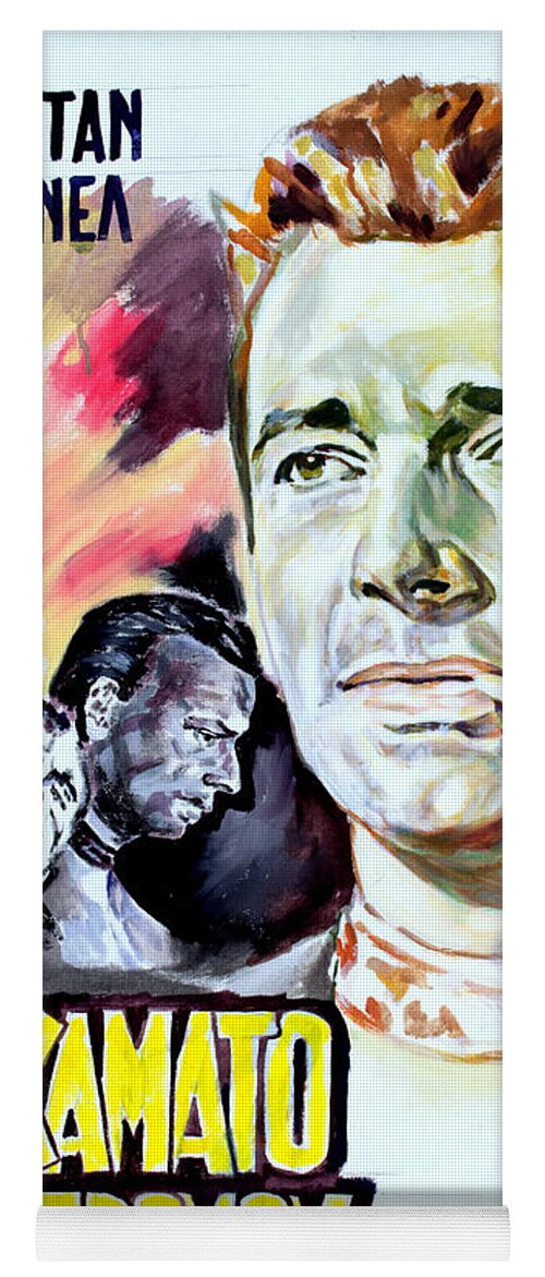Yves Montand Yoga Mat featuring the painting Yves Montand, Le Salaire De La Peur 1953 by Star Portraits Art
