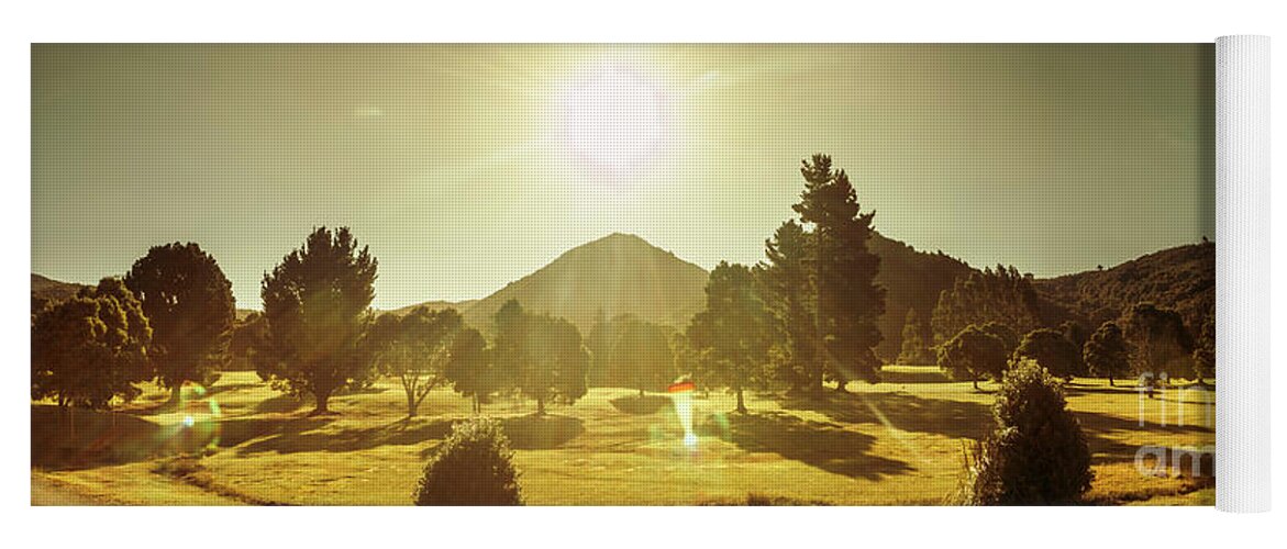 Tasmania Yoga Mat featuring the photograph Zeehan Golf Course by Jorgo Photography