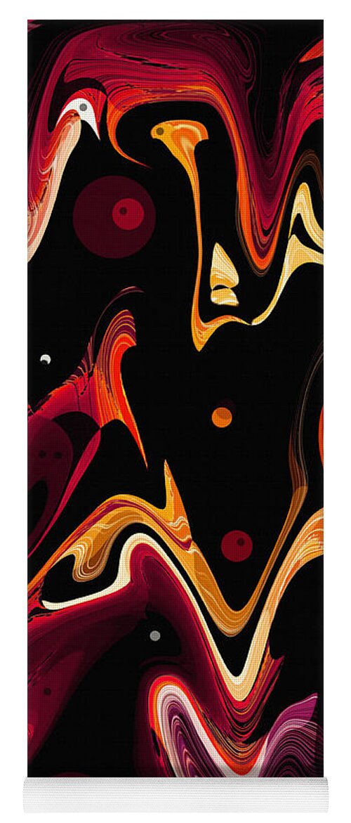 Abstract Yoga Mat featuring the digital art Zero Gravity Painting by Shelli Fitzpatrick
