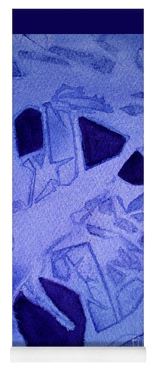 Paintings Yoga Mat featuring the painting 09 Purple Abstract 2 by Kathy Braud