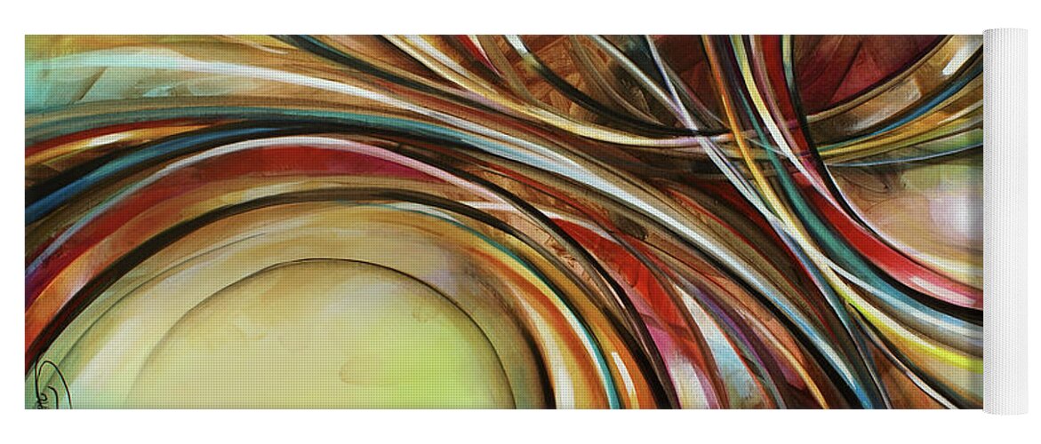 Abstract Yoga Mat featuring the painting ' Ascension' by Michael Lang