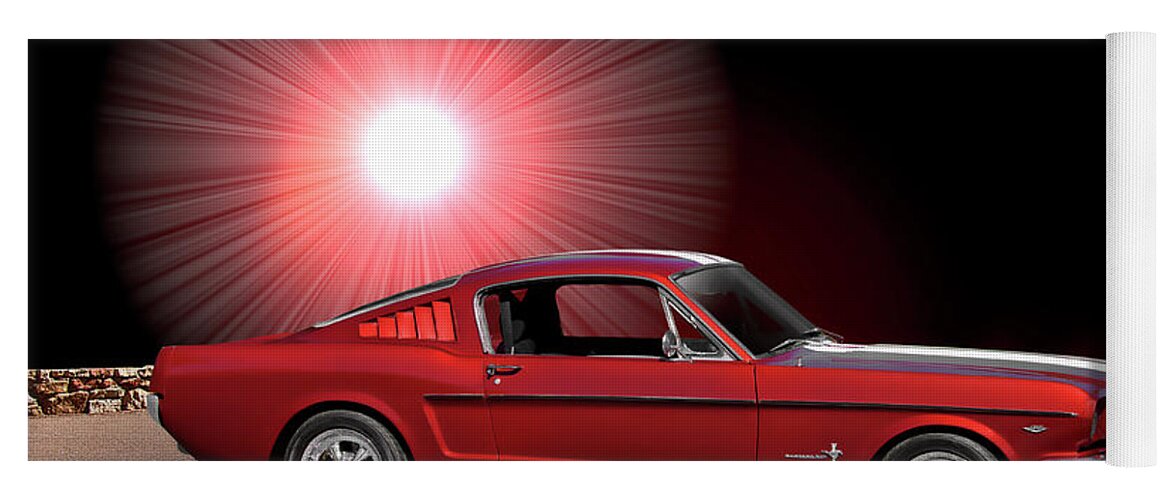 1965 Ford Mustang Fastback Yoga Mat featuring the photograph 1965 Ford Mustang 289 Fastback by Dave Koontz