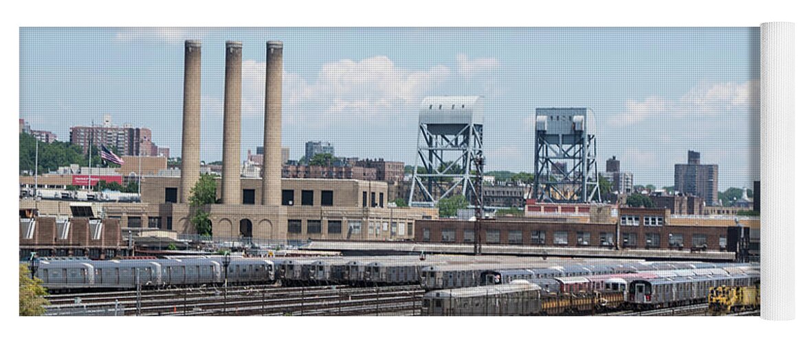 Inwood Yoga Mat featuring the photograph 207th Street Railyards #1 by Cole Thompson