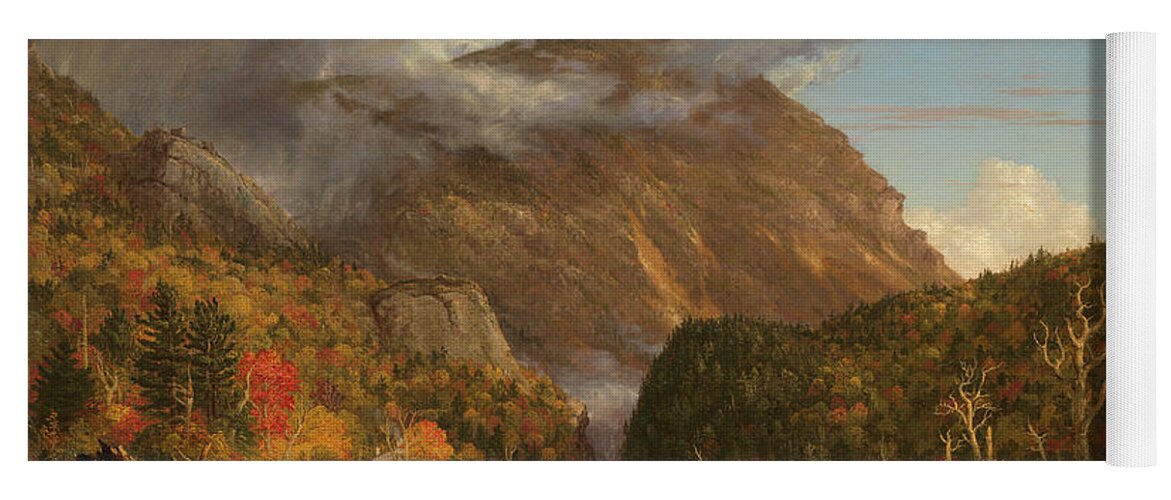 Thomas Cole Yoga Mat featuring the painting A View of the Mountain Pass Called the Notch of the White Mountains Crawford Notch by Thomas Cole