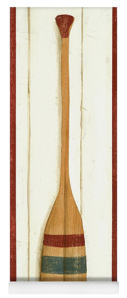 Nautical Yoga Mat featuring the painting Americana Oar II #1 by Ethan Harper