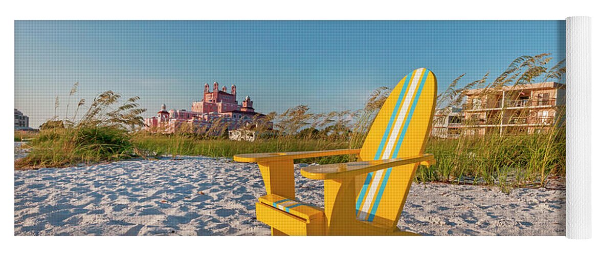 Estock Yoga Mat featuring the digital art Beach In Saint Petersburg Florida #1 by Lumiere