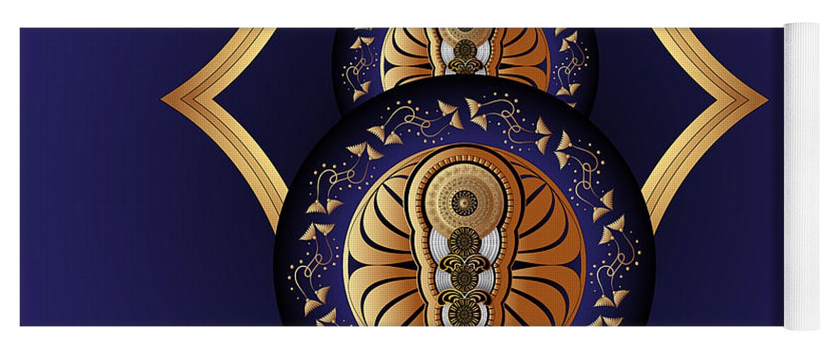 Mandala Yoga Mat featuring the digital art Circumplexical No 3933 by Alan Bennington