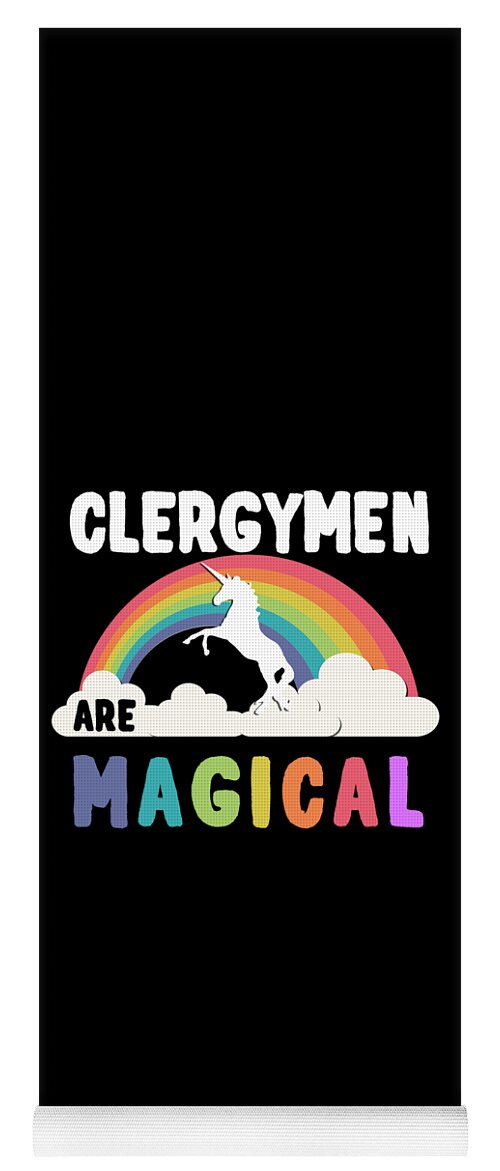 Unicorn Yoga Mat featuring the digital art Clergymen Are Magical #1 by Flippin Sweet Gear