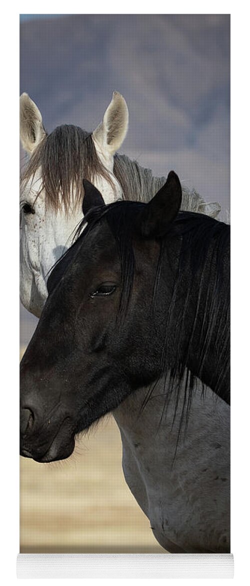 Wild Horses Yoga Mat featuring the photograph Contrasts #1 by Mary Hone