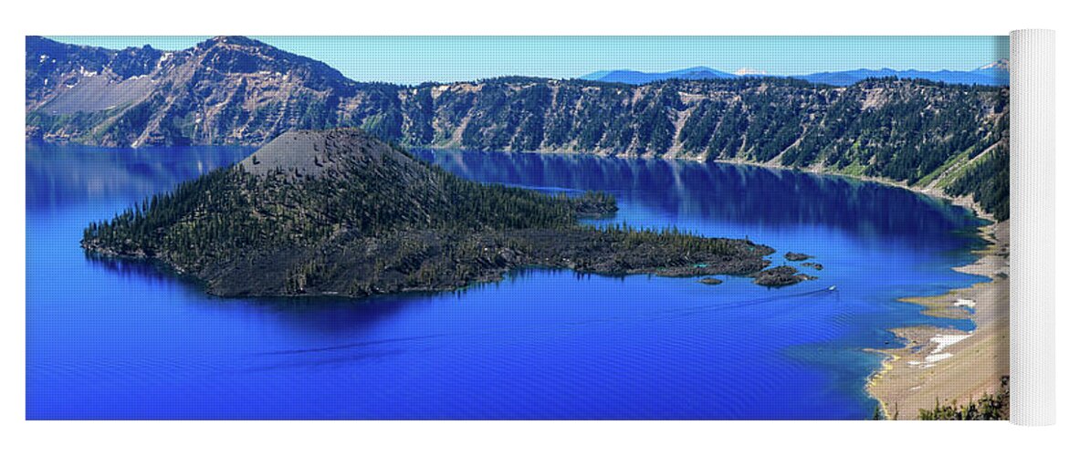 Cascade Mountain Range Yoga Mat featuring the photograph Crater Lake View 1 #1 by Dawn Richards