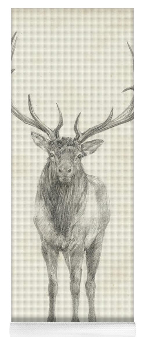 Animals Yoga Mat featuring the painting Elk Study #1 by Ethan Harper