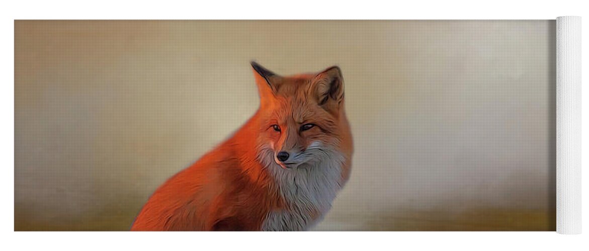 Fox Yoga Mat featuring the photograph Foxy by Cathy Kovarik