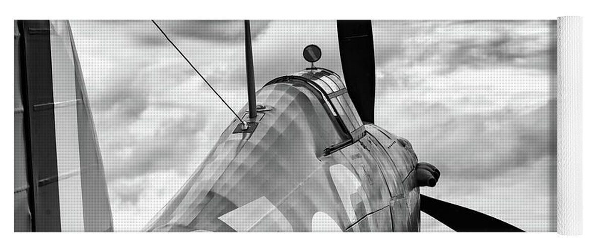 Hawker Yoga Mat featuring the photograph Hurricane at the Ready #2 by Chris Buff